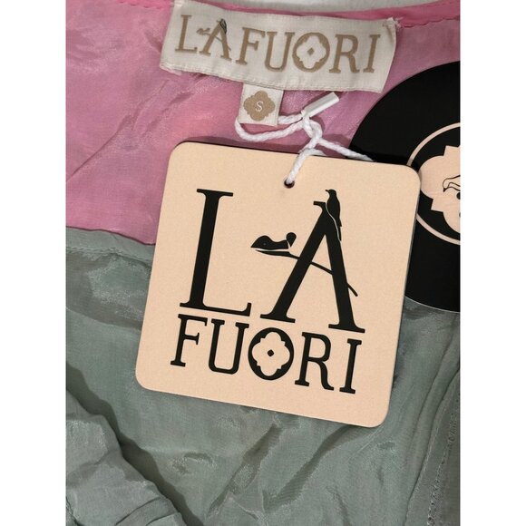 LA FUORI Aurora Twilight Blossom Dress in Misty Green Small New Womens Midi - Picture 9 of 17